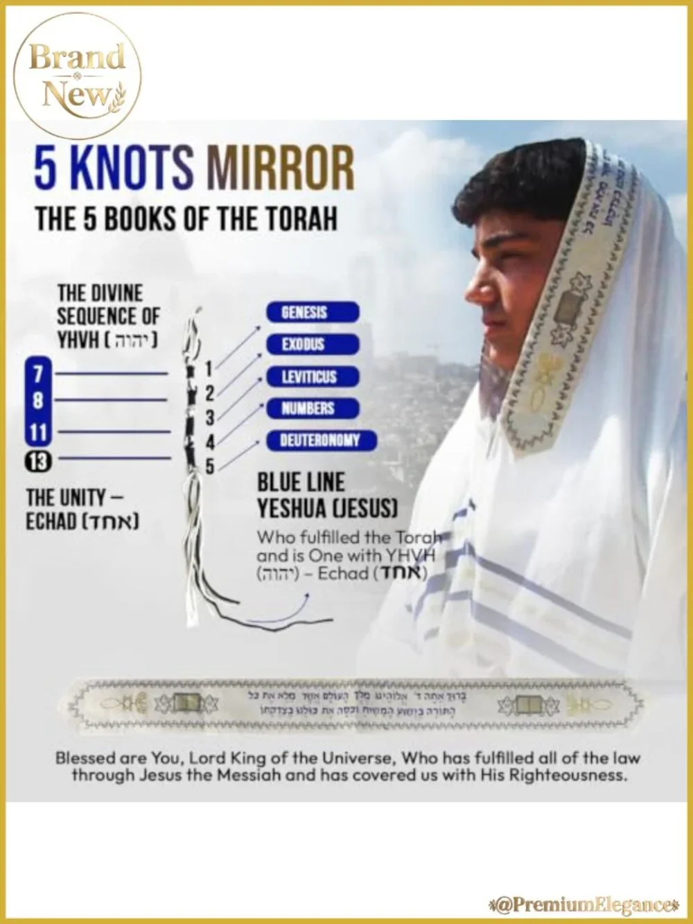 Messianic Tallit Prayer Shawl Acrylic 72x22 Wraps Pashminas